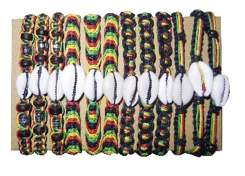 Cowrie Shell With Rasta Bracelet