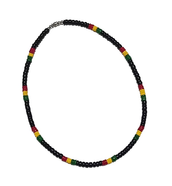 Black RASTA Coconut With Clam Shell Necklaces
