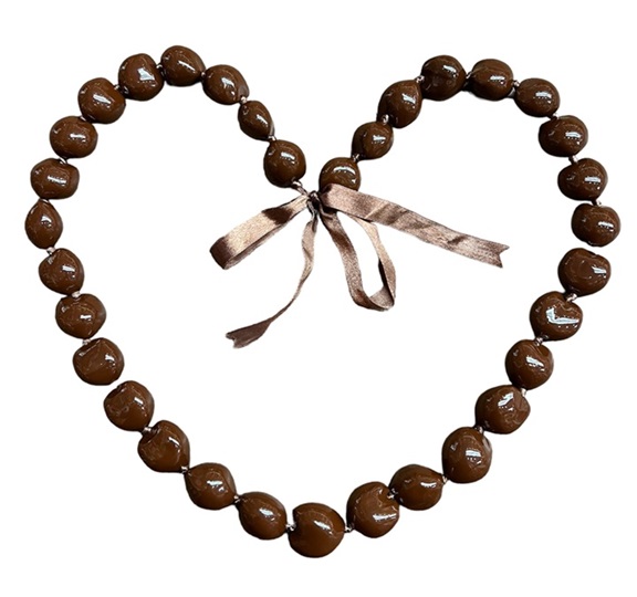 Solid Brown Kukui Nut Lei / NECKLACE