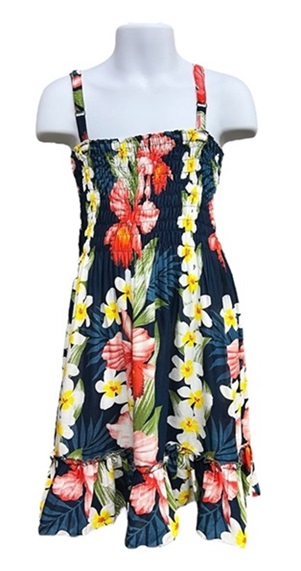 Tropical Orchids and Plumeria Lei Children's DRESS