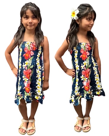 Tropical Orchids and Plumeria Lei Children's DRESS