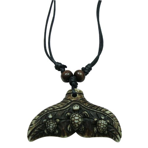 Resin Turtle With Whale Tail PENDANT Necklace