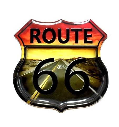 Badge Shield ROUTE 66 3D Fridge Magnet