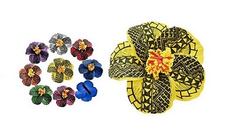 Tattoo Hibiscus Flower HAIR Clips