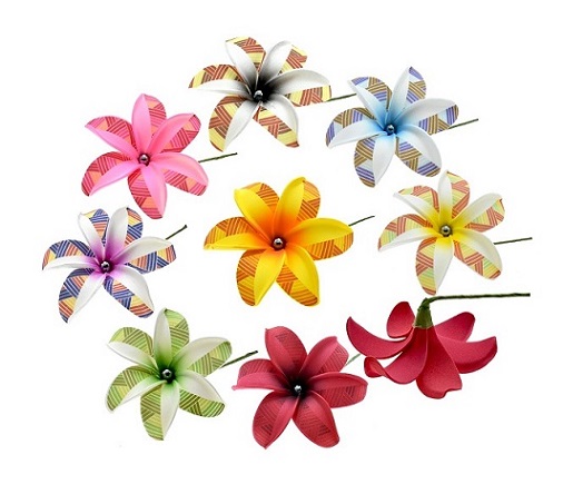 Tribal Print Tiare Flower Hair Stick