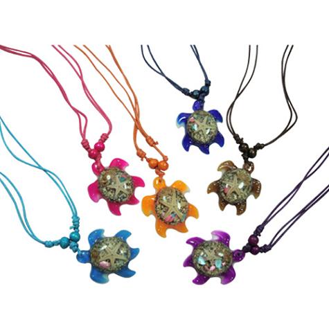 RESIN Starfish Turtle Pendant Necklace