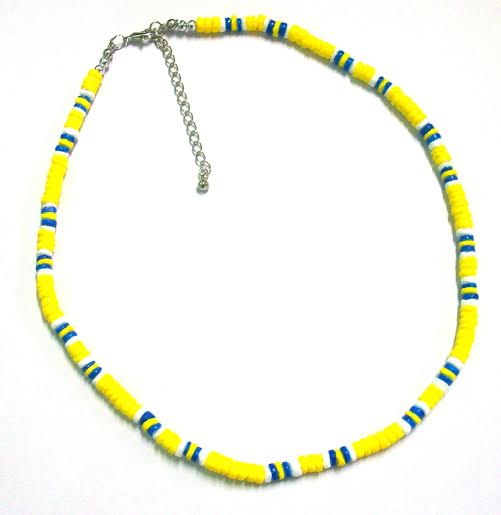 Yellow & Blue Shell Anklet