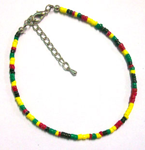 Rasta Puka Shell ANKLET