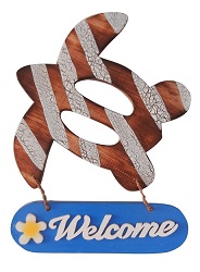 ''Welcome'' Wooden SIGN(Blue)