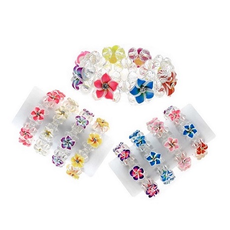 Crystal Fimo FLOWERS & Crystal Bracelets