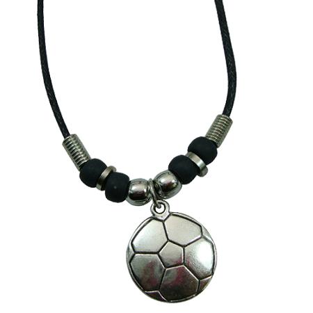 Metal SOCCER Ball Pendant Necklace