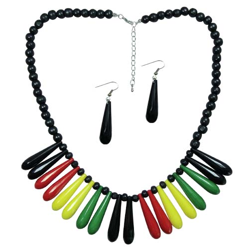 RASTA Color Necklace & Earring Set