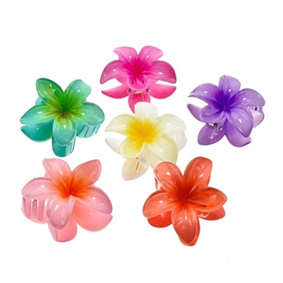 Acrylic Plumeria Flower HAIR CLIP