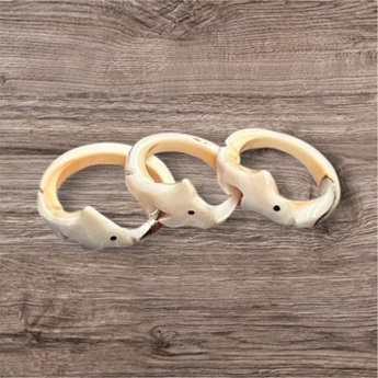 Carved Dolphin Shell RING