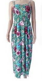 Floral Beach Maxi Dress -Turquoise only