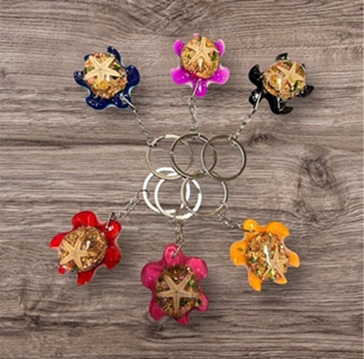 Ocean Theme RESIN Turtle Pendant Key Chains