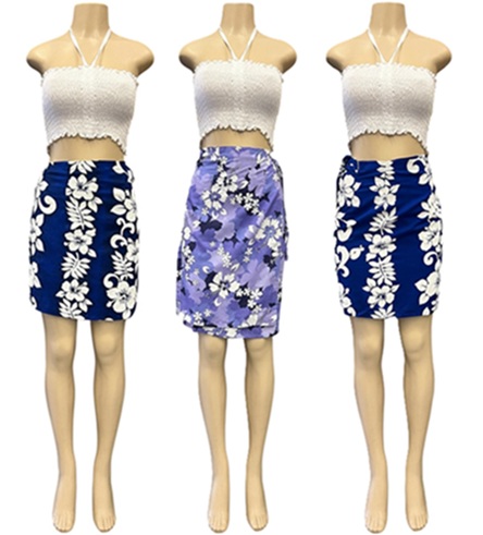 Hawaiian Tropical Wrap SKIRT and Top Set