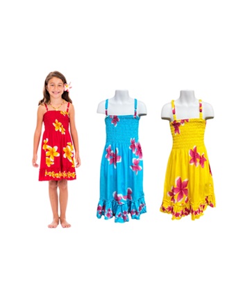 Plumeria Flower Pattern Children Dress