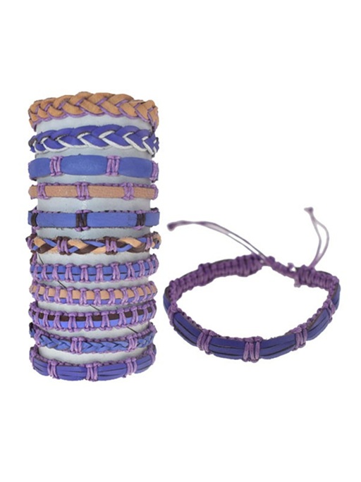 Purple Leather BRACELETs