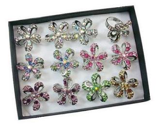 Crystal FLOWER Rings