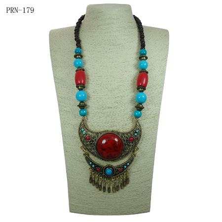 RED Antique Stone Necklace