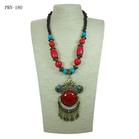 Red Antique Stone NECKLACE