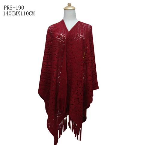 Burgundy LADIES Poncho