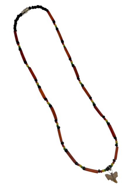 RASTA Coconut With Antic Shark's Tooth Pendant Necklace