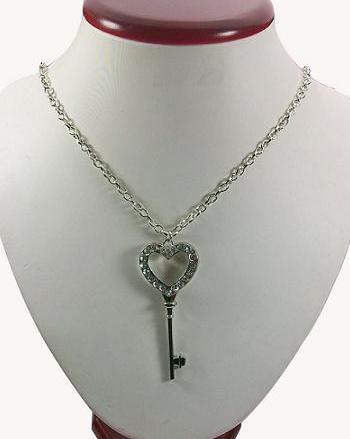 Crystal Key Charm NECKLACE