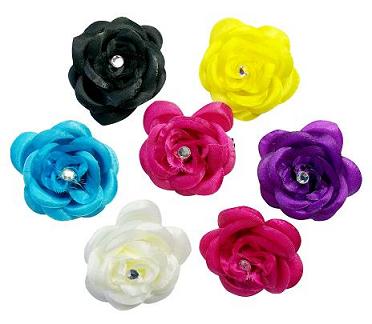 Small Rose Flower HAIR CLIPs