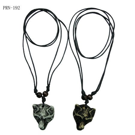 Wolf Face RESIN Pendant Necklace