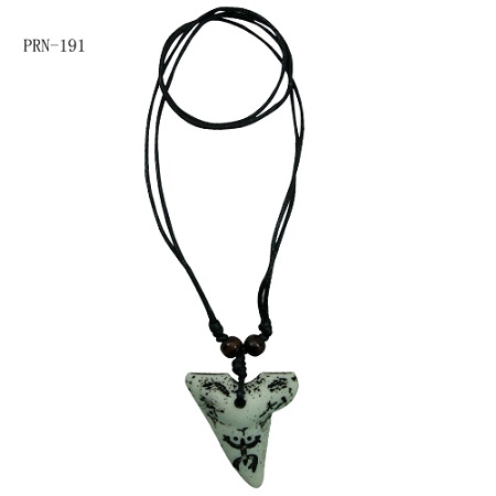 RESIN Shark's Tooth Pendant Necklace