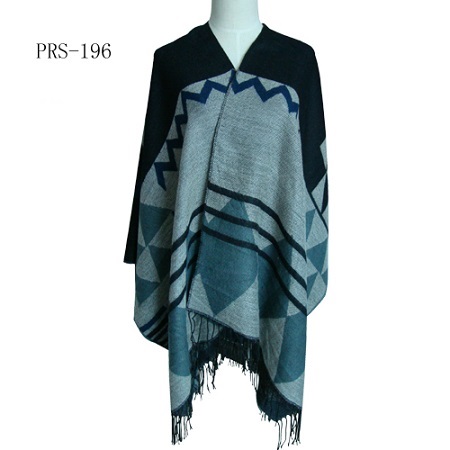 Black/Gray Winter PONCHO