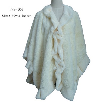 Cream Faux Fur Shawl