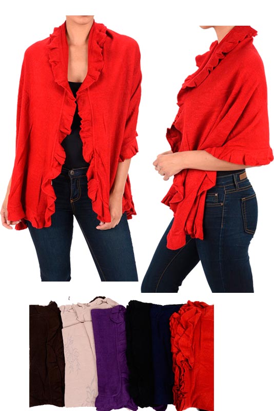 Ruffled Accent Shawl