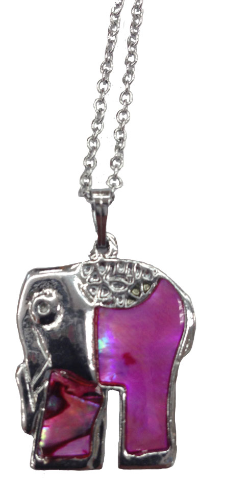 Paua Shell Necklace - Elephant