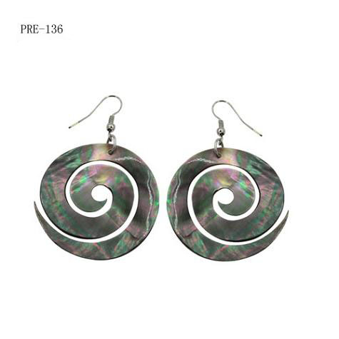 SPIRAL Shaped MOP Shell Earring
