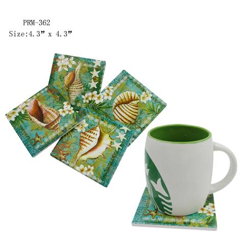Sea Shell Printed Coaster