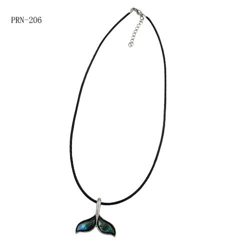 Whale Tail Pendant With Paua Shell NECKLACE