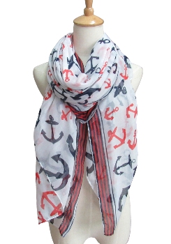 Anchor Motif Summer SCARF