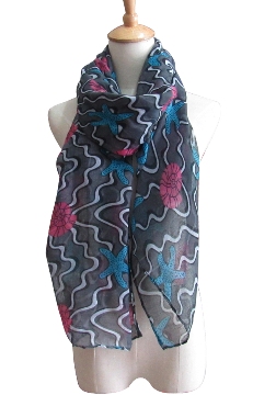 Shell & Starfish Motif Summer SCARF