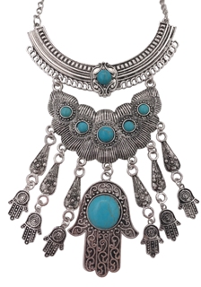 Turquoise Pendant Necklace & Earring Set