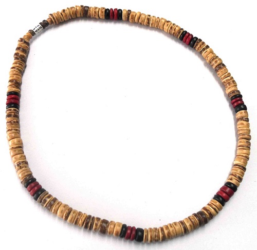 RED/Black/Brown Coco Bead Necklace