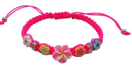 5 Fimo Flower Crystal BraCelet