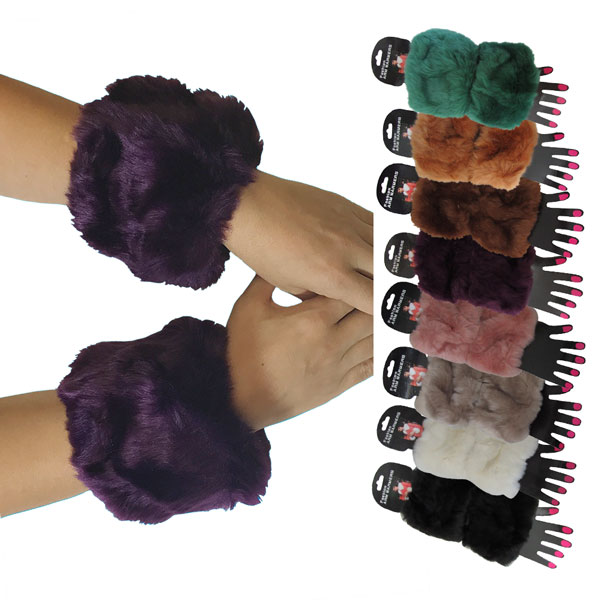 Faux Fur Short Wrist Cuff  Warmers