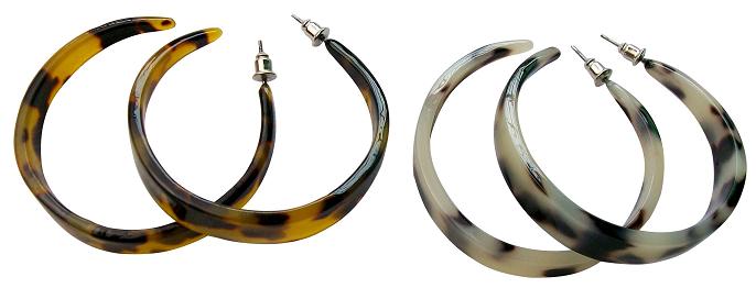 Faux Turtle Shell Hoop EARRING