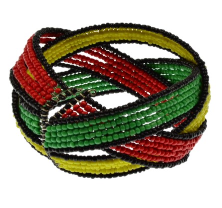 RASTA Bead Wire Bracelets