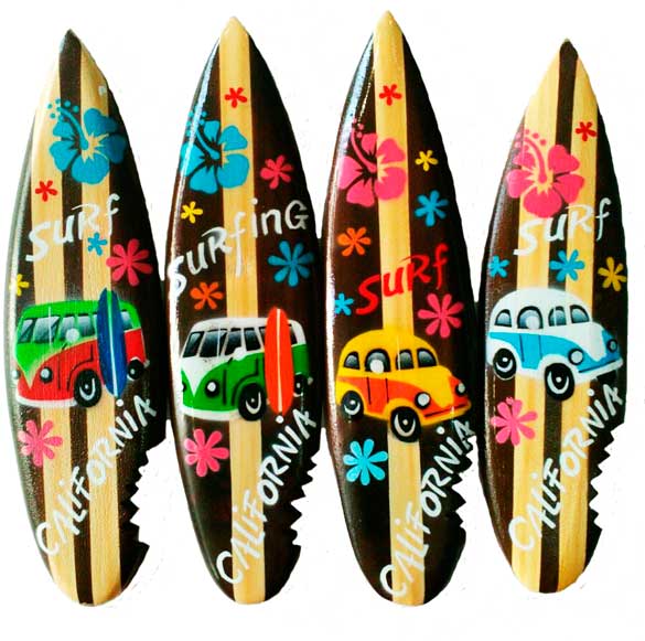 Surf Board Magnet - CALIFORNIA/Car Bite