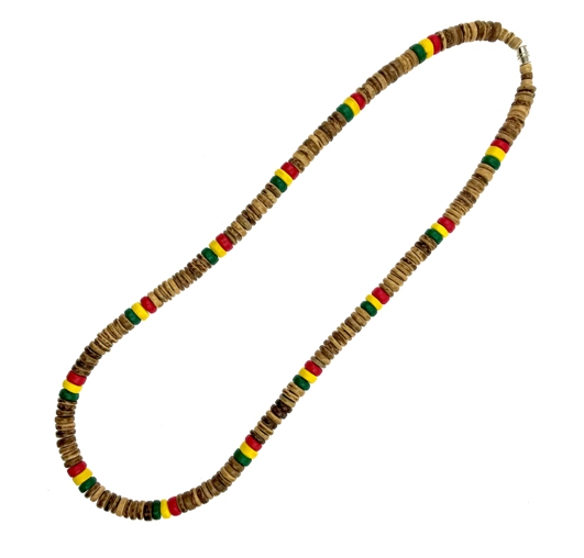 Tiger  RASTA Coconut Necklace