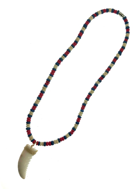 Blue White Pink Coconut NECKLACE With Shell Horn NECKLACE